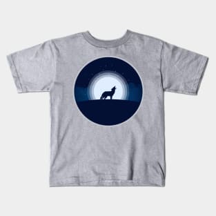 Cougar Howling Silhouette Kids T-Shirt